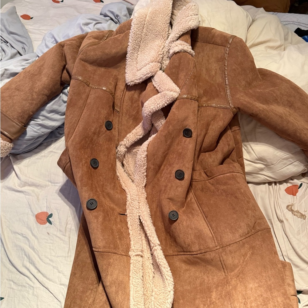Avec Les Filles Brown Teddy Jacket - Picture 3 of 4